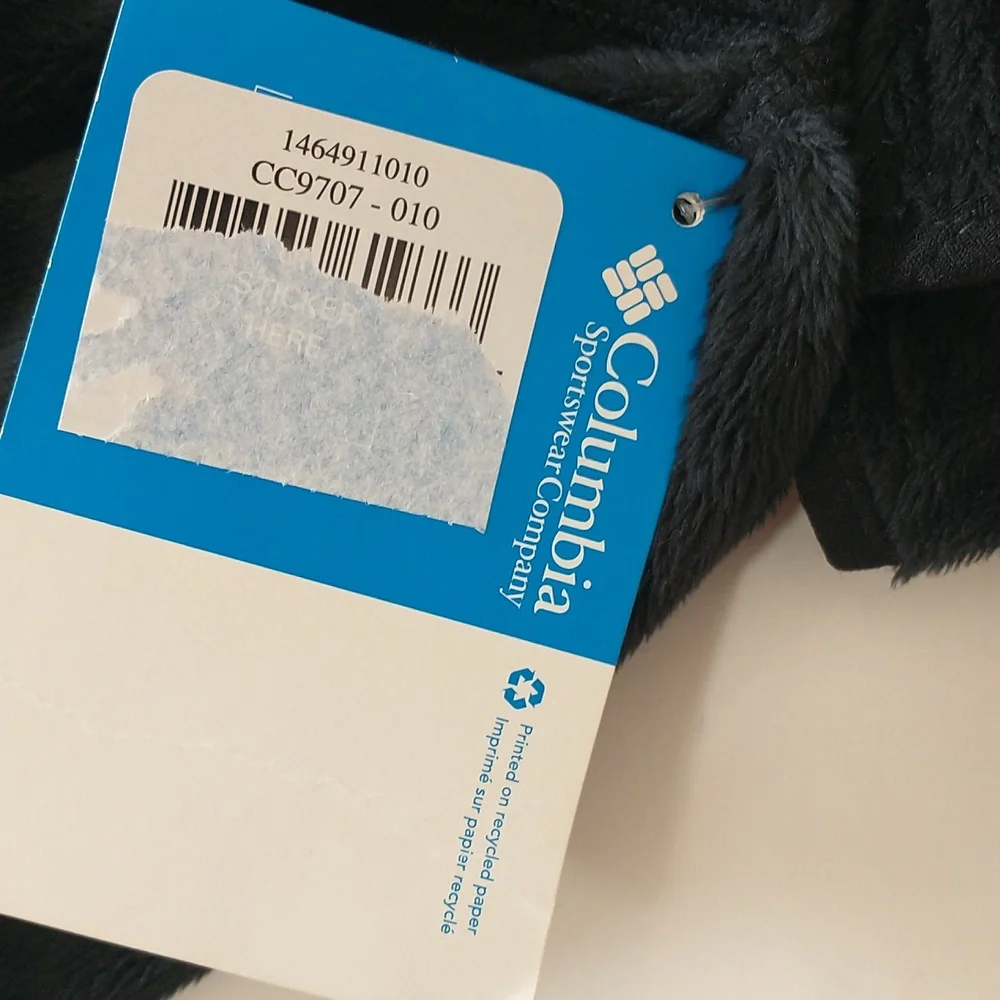 NWT‎ Columbia Hat And Mitten Set, Black And Gray, Toddler Size One Fits All